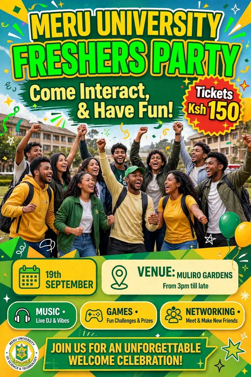Meru University Freshers Party - Buy tickets on Pata Ticket